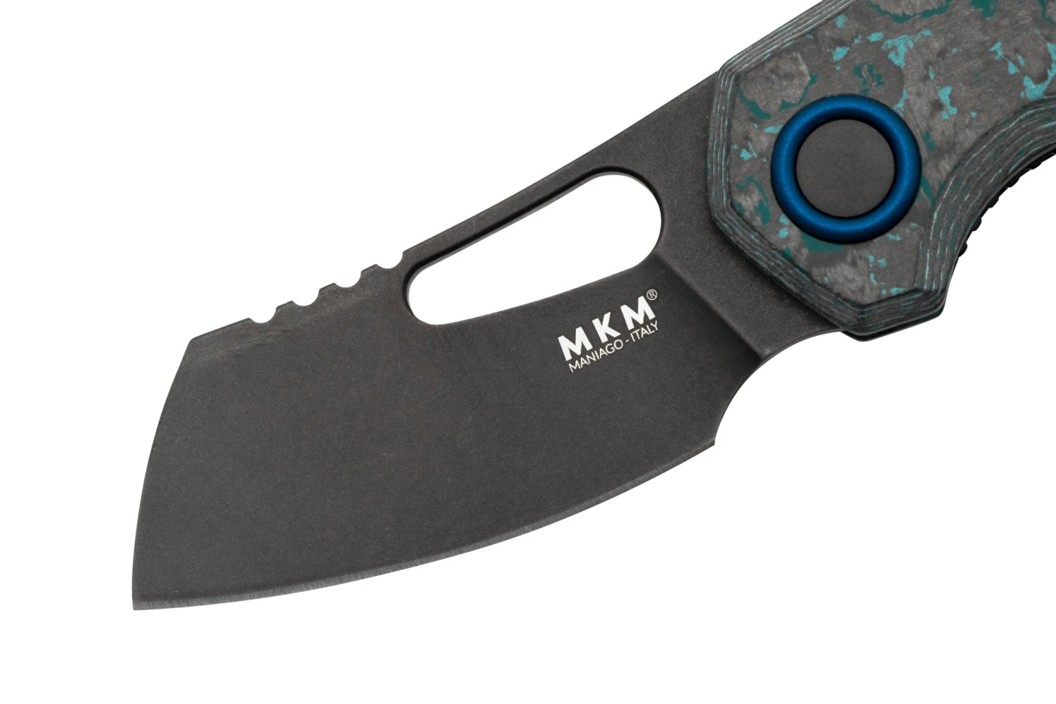 MKM Isonzo FX03-2CAD Cleaver Dark Stonewashed, Arctic Storm Carbon Fibre Navaja, Diseño De Jesper Voxnaes - Imagen 3