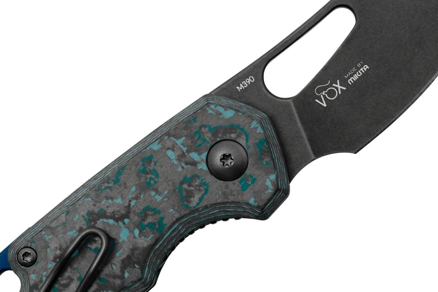 MKM Isonzo FX03-2CAD Cleaver Dark Stonewashed, Arctic Storm Carbon Fibre Navaja, Diseño De Jesper Voxnaes - Imagen 5