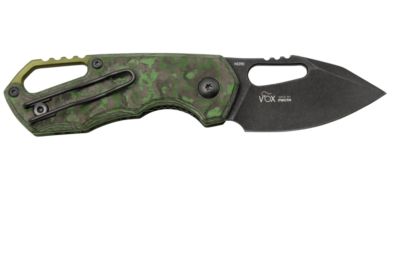 MKM Isonzo FX03-3CJD Clip Point Dark Stonewashed, Jungle Wear Carbon Fibre Navaja, Diseño De Jesper Voxnaes - Imagen 2