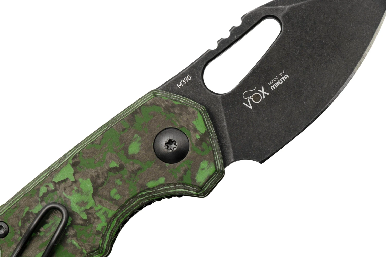 MKM Isonzo FX03-3CJD Clip Point Dark Stonewashed, Jungle Wear Carbon Fibre Navaja, Diseño De Jesper Voxnaes - Imagen 5