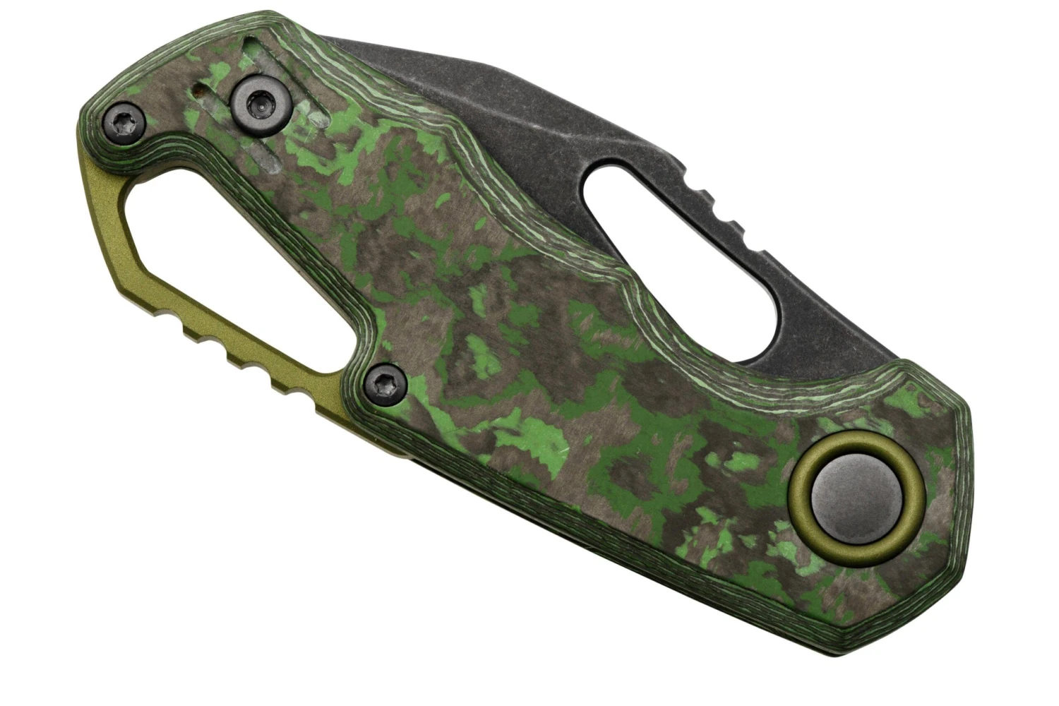 MKM Isonzo FX03-3CJD Clip Point Dark Stonewashed, Jungle Wear Carbon Fibre Navaja, Diseño De Jesper Voxnaes - Imagen 6