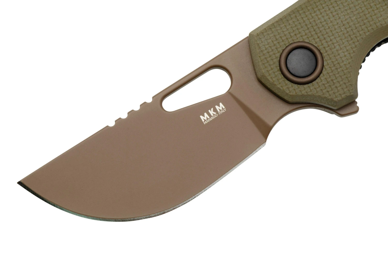 MKM Vincent VCN-GGC Coyote Brown PVD N690CO, OD Green G10, Coyote Brown Aluminum Navaja, Diseño De Jesper Voxnaes - Imagen 3
