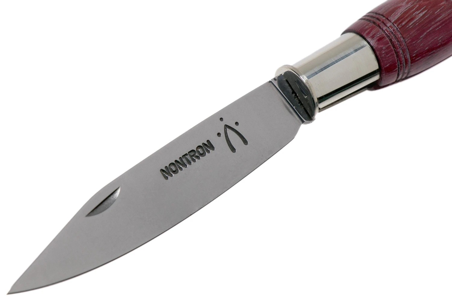 Nontron No. 25 Turning Ferrule, Amarante, Forma De Zueco NN25AMA Navaja - Imagen 3