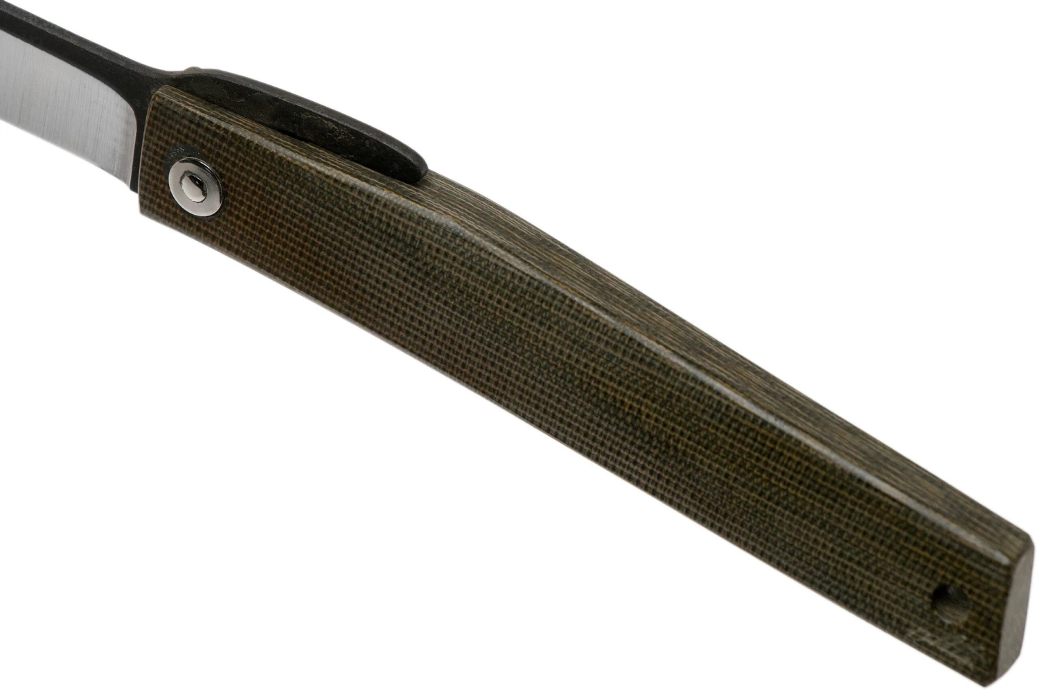 Ohta FK9 Higonokami-navaja, Green Canvas Micarta - Imagen 7