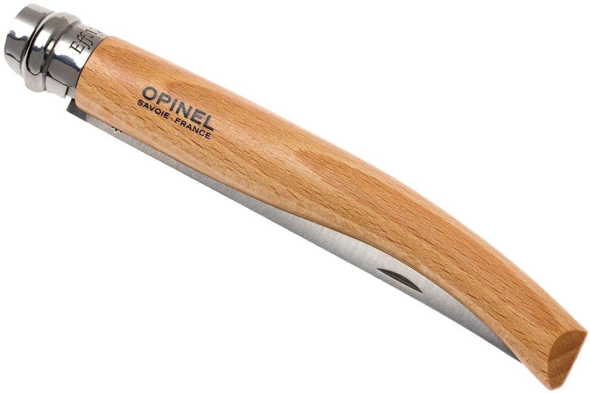 Opinel Navaja No. 12 Slim Line, Acero Inoxidable, Madera De Haya - Imagen 4