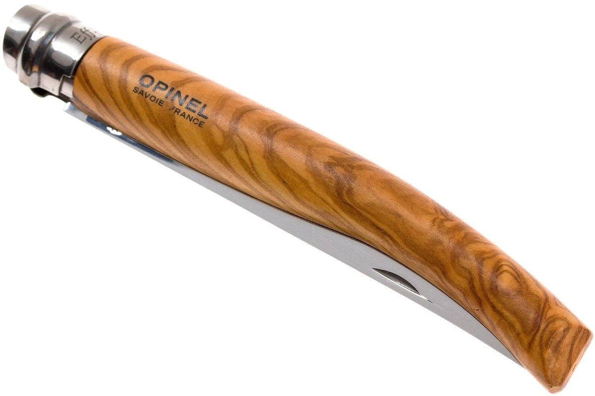 Opinel Navaja No. 12 Slim Line, Acero Inoxidable, Madera De Olivo - Imagen 4