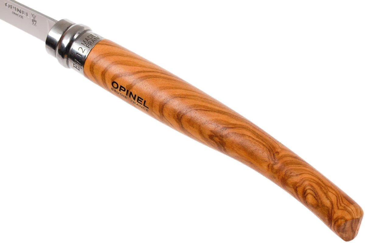Opinel Navaja No. 12 Slim Line, Acero Inoxidable, Madera De Olivo - Imagen 6