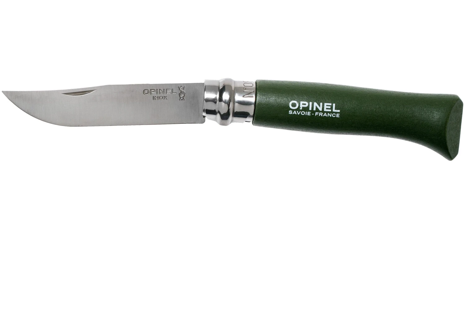 Opinel Navaja No. 08RV Khaki, Acero Inoxidable, Longitud De La Cuchilla 8,5 Cm