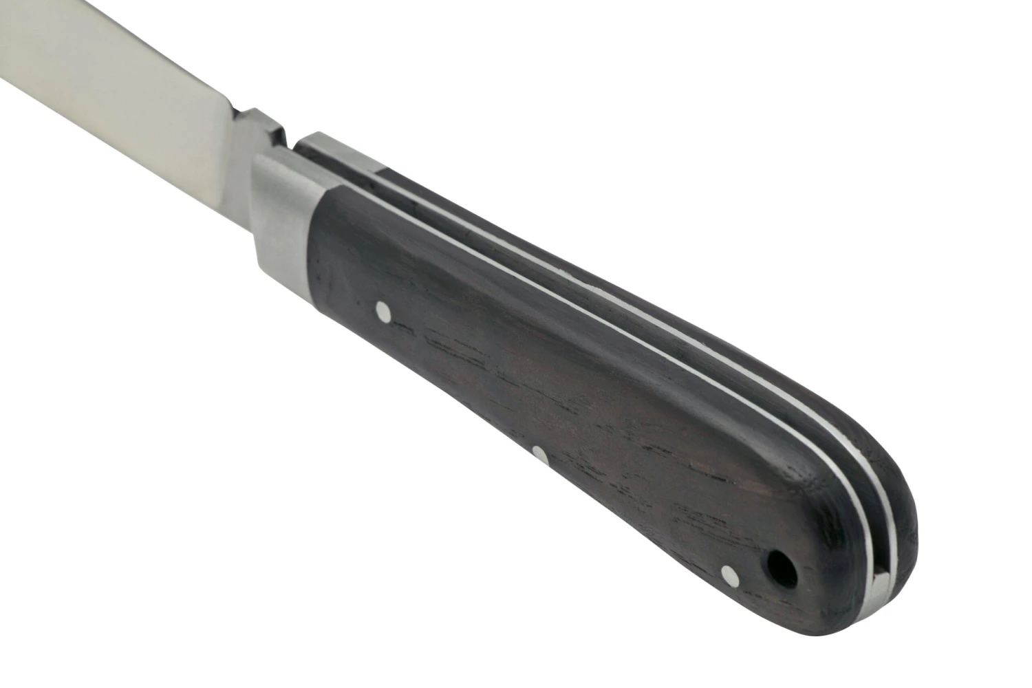 Otter Anchor Knife 171 ML Small Carbon, Smoked Oak, Stainless Anchor, Navaja - Imagen 4