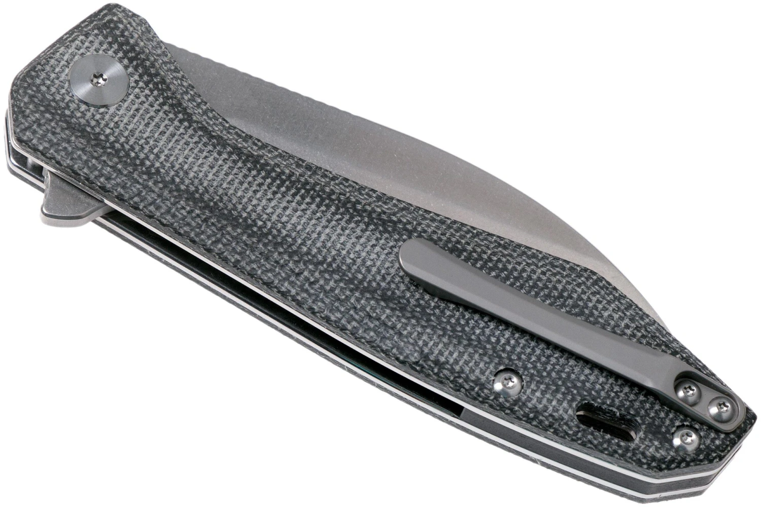 QSP Knife Pelican QS118-D1 Stonewash, Blue Micarta Navaja - Imagen 4