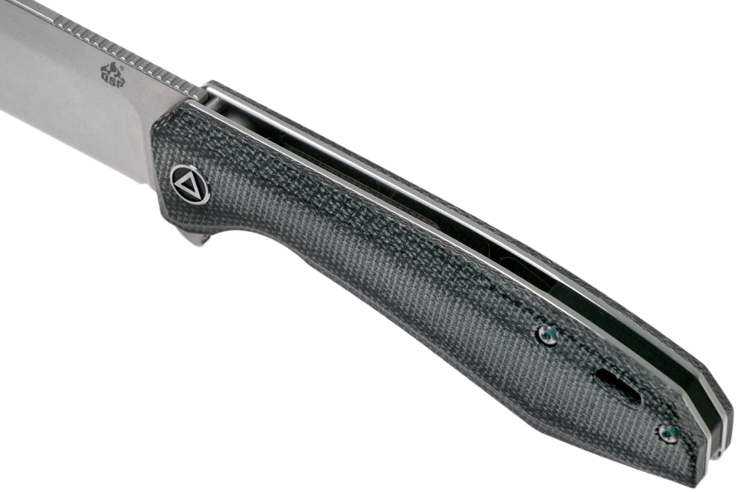 QSP Knife Pelican QS118-D1 Stonewash, Blue Micarta Navaja - Imagen 7