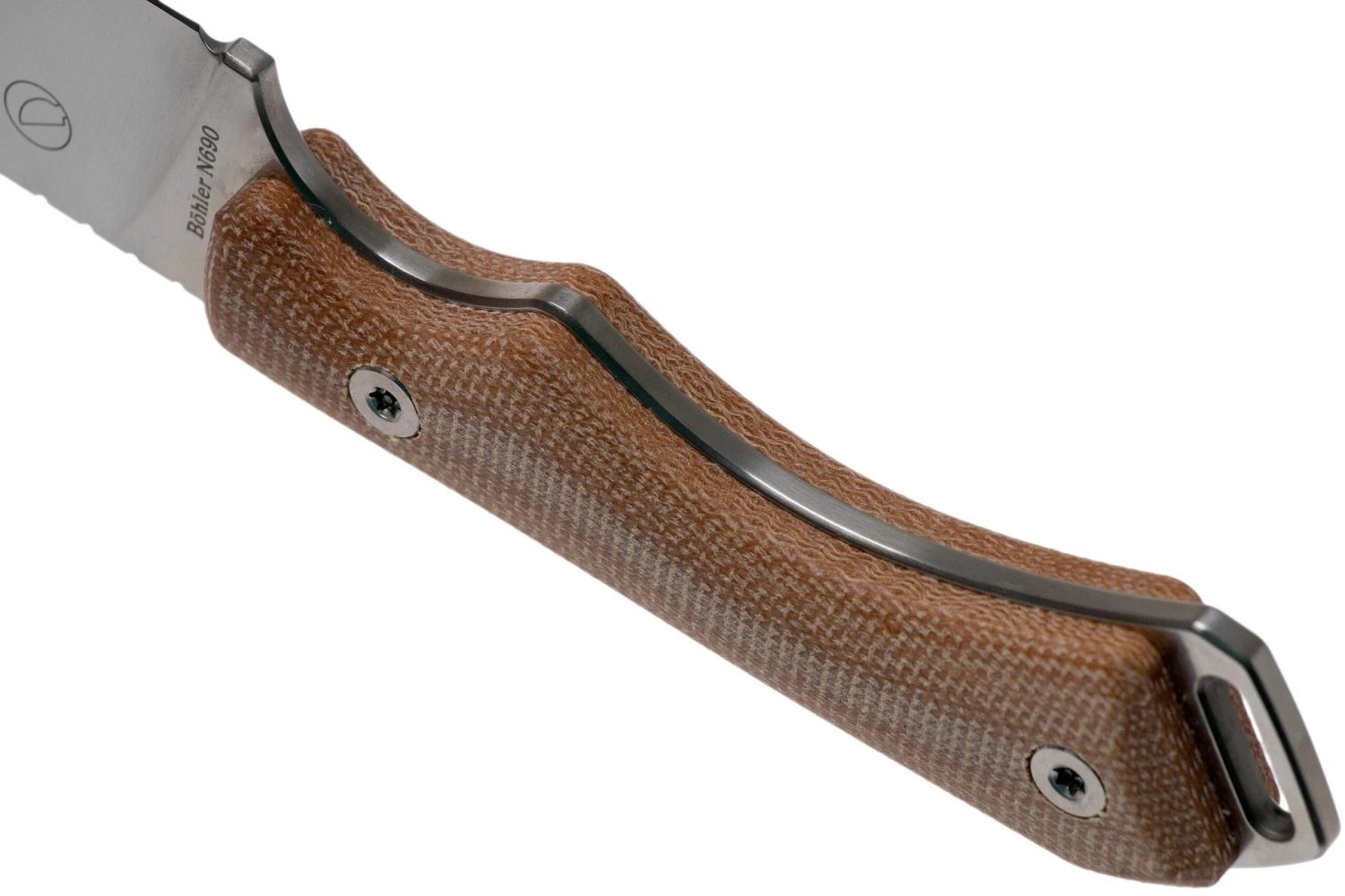 QSP Knife Workaholic QS124-A SK03 Brown Micarta Cuchillo Fijo - Imagen 4