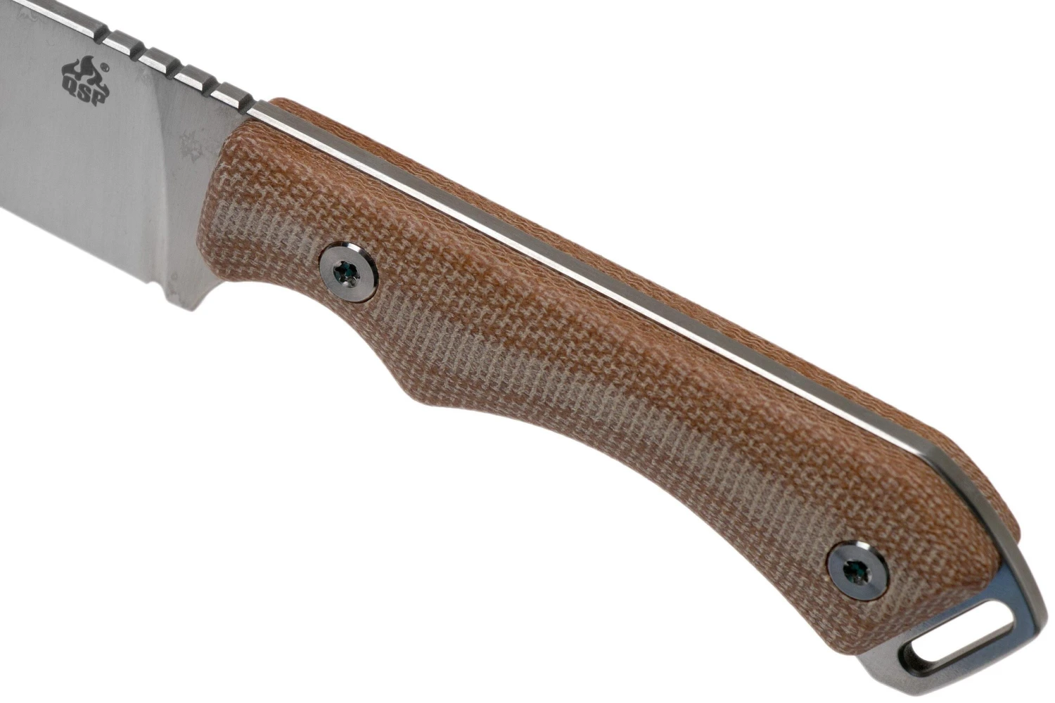 QSP Knife Workaholic QS124-A SK03 Brown Micarta Cuchillo Fijo - Imagen 5