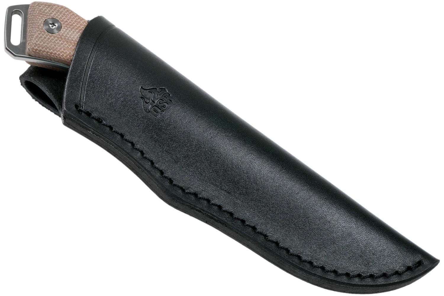 QSP Knife Workaholic QS124-A SK03 Brown Micarta Cuchillo Fijo - Imagen 6