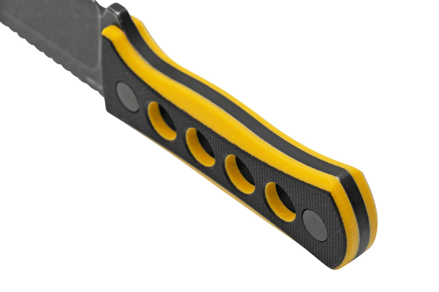 QSP Knife Canary QS141-A2 Blackwashed, Black Yellow G10, Cuchillo De Cuello - Imagen 4