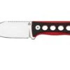 QSP Knife Canary QS141-B1 Stonewashed, Black Red G10, Cuchillo De Cuello