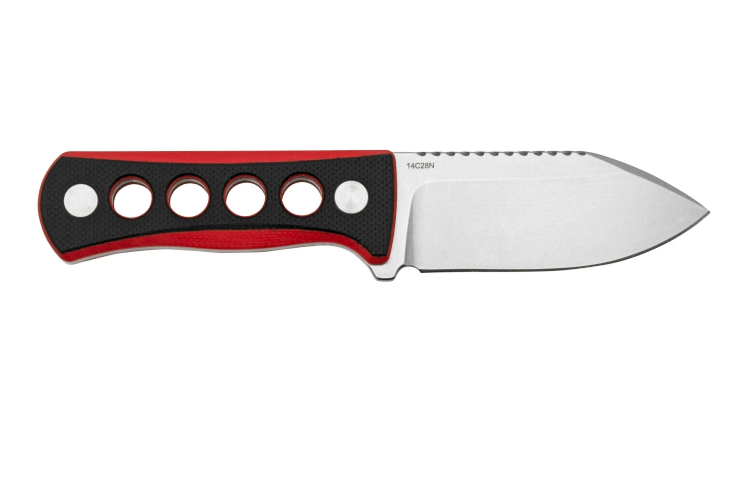 QSP Knife Canary QS141-B1 Stonewashed, Black Red G10, Cuchillo De Cuello - Imagen 2