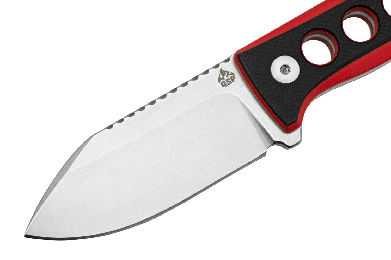 QSP Knife Canary QS141-B1 Stonewashed, Black Red G10, Cuchillo De Cuello - Imagen 3