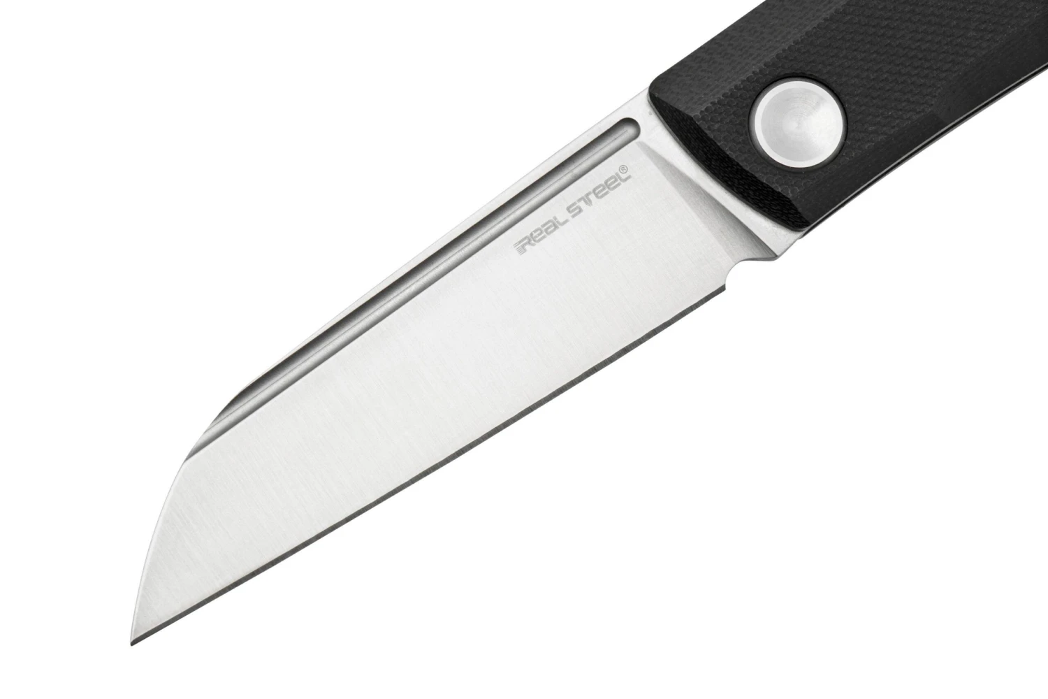 Real Steel Solis Lite, 7064SB, Black G10, Satin D2 Navaja Slipjoint - Imagen 3