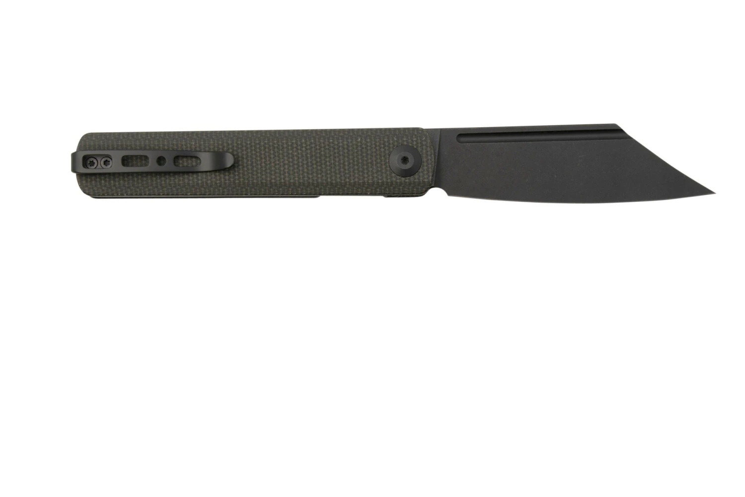 SENCUT Bronte SA08F Black Stonewashed, Dark Green Micarta, Navaja - Imagen 2