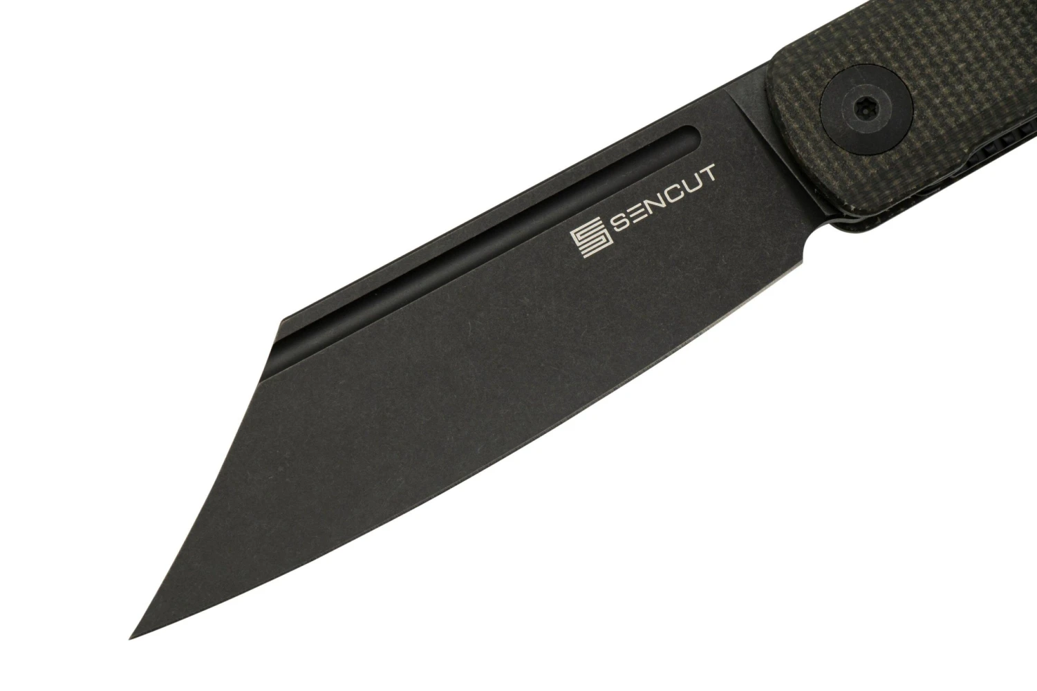 SENCUT Bronte SA08F Black Stonewashed, Dark Green Micarta, Navaja - Imagen 3