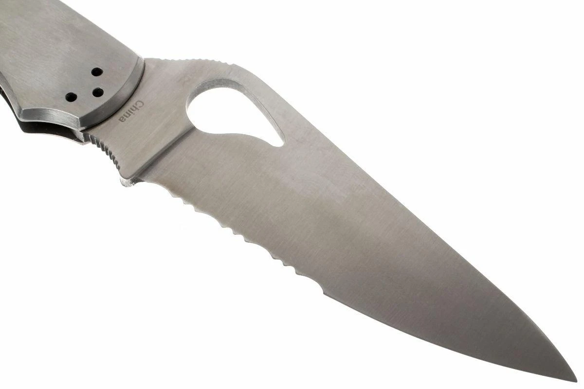 Spyderco Byrd Cara Cara SS, 2a Generaci贸n, Parcialmente Dentado - Imagen 3
