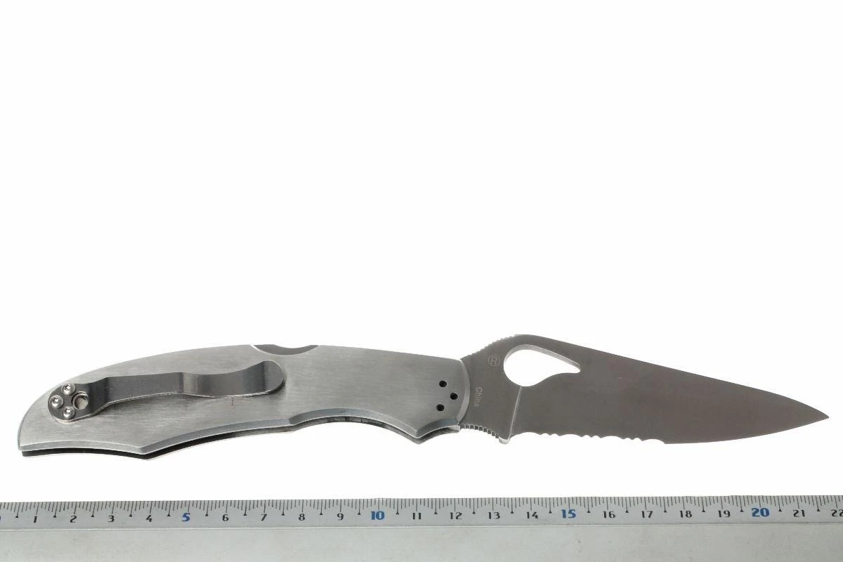 Spyderco Byrd Cara Cara SS, 2a Generaci贸n, Parcialmente Dentado - Imagen 7