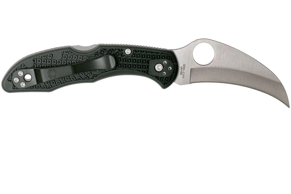 Spyderco Tasman Salt 2 C106PBK2 Plain Edge Navaja, Negro - Imagen 2