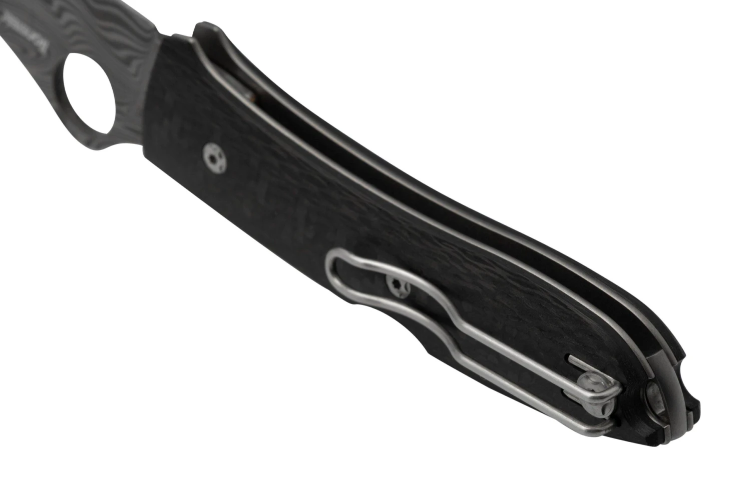 Spyderco SpyOpera C255CFPD Carbon Fiber, Damasteel, Sprint Run, Navaja - Imagen 4