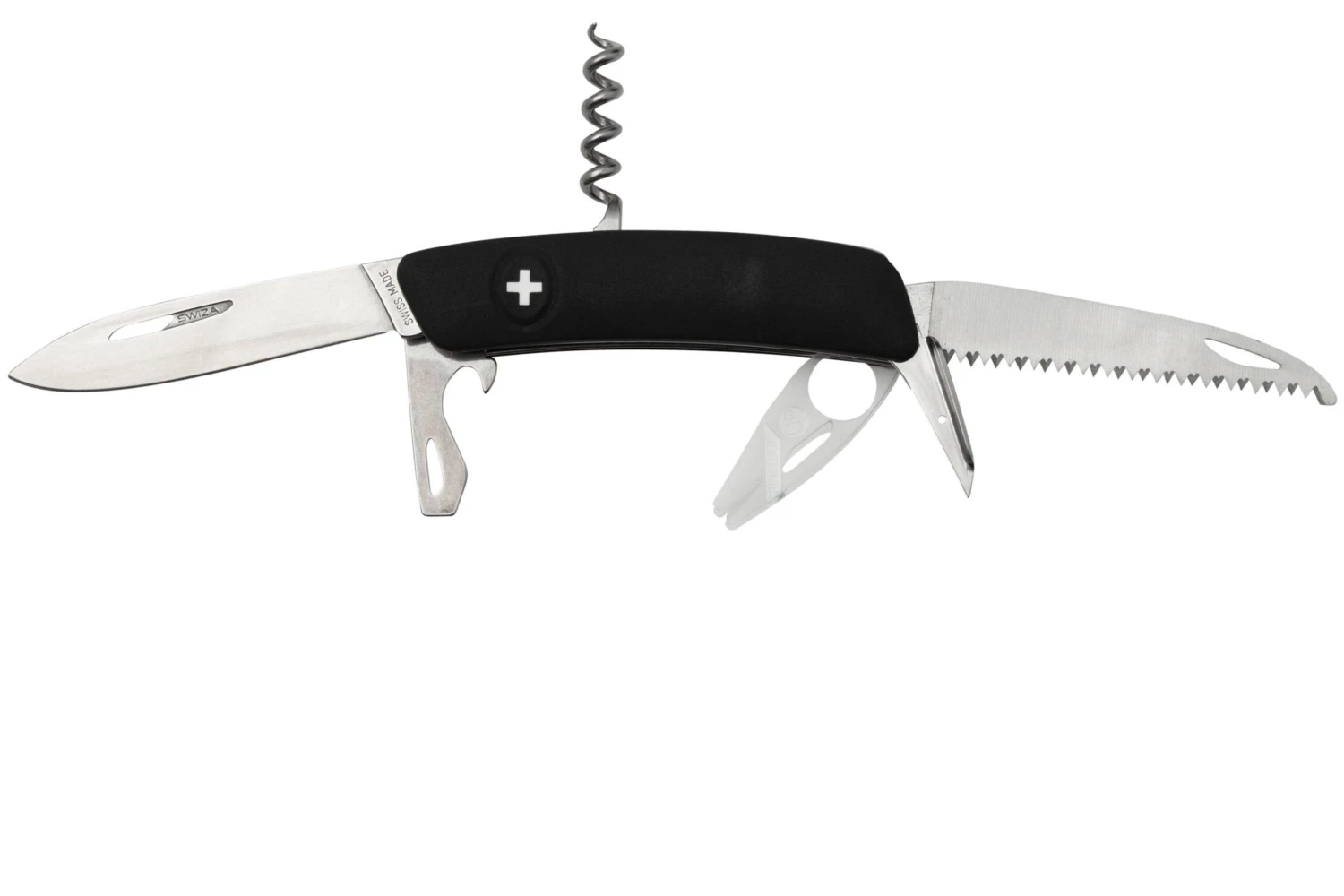 Swiza TT05 Tick Tool, Navaja Suiza Con Herramienta Para Garrapatas, Negro