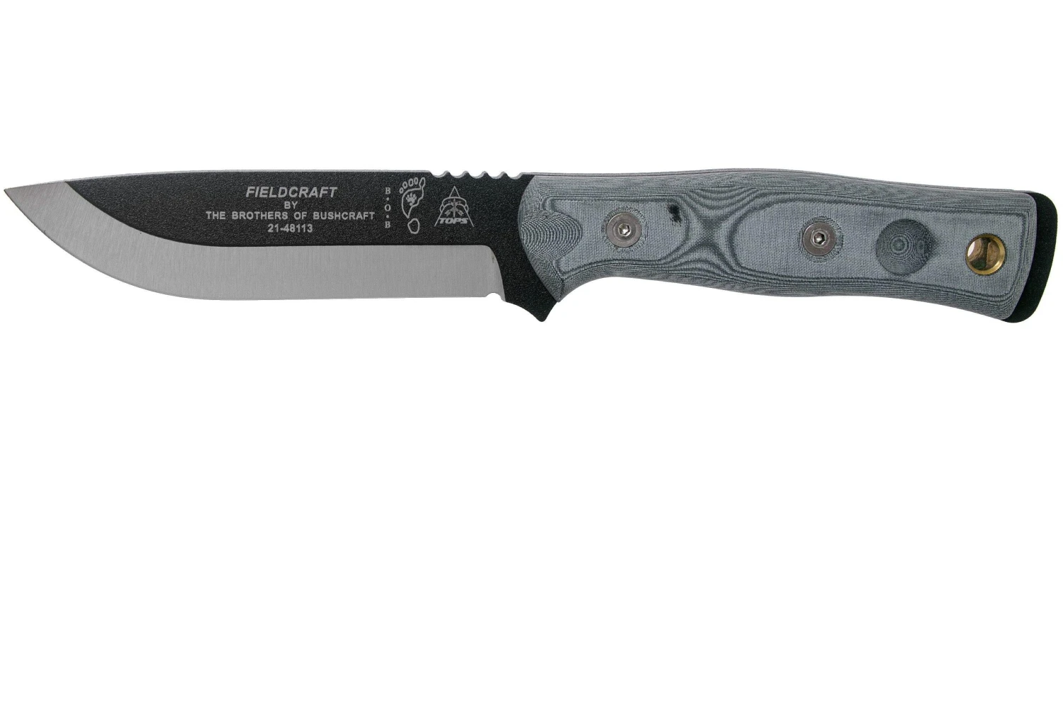 TOPS Knives B.O.B. Fieldcraft Black/Grey Micarta BROS-01