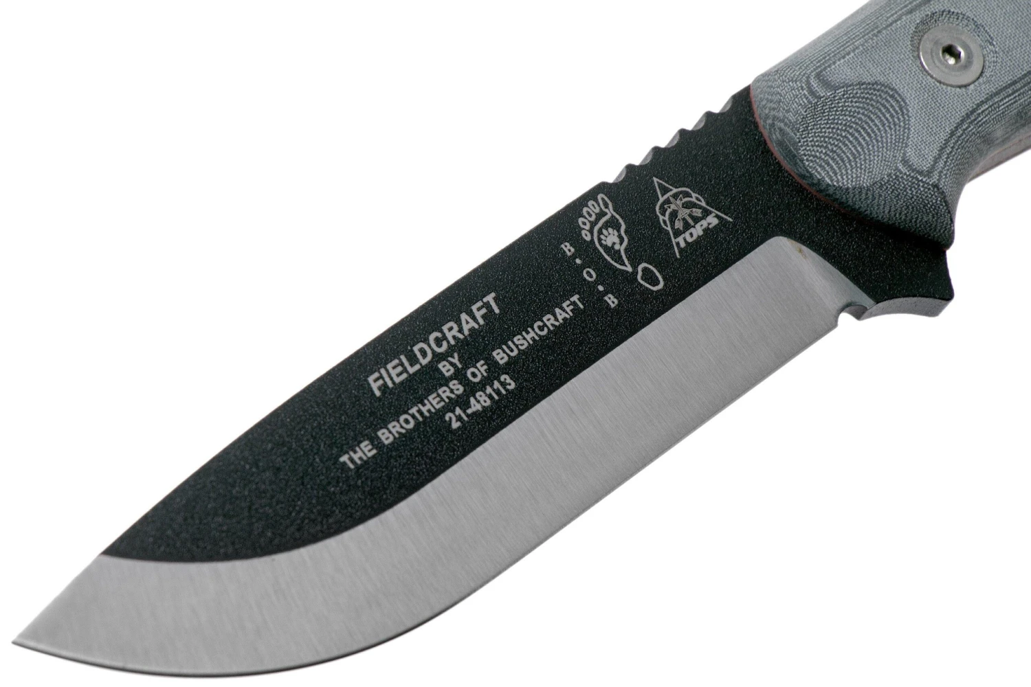TOPS Knives B.O.B. Fieldcraft Black/Grey Micarta BROS-01 - Imagen 3