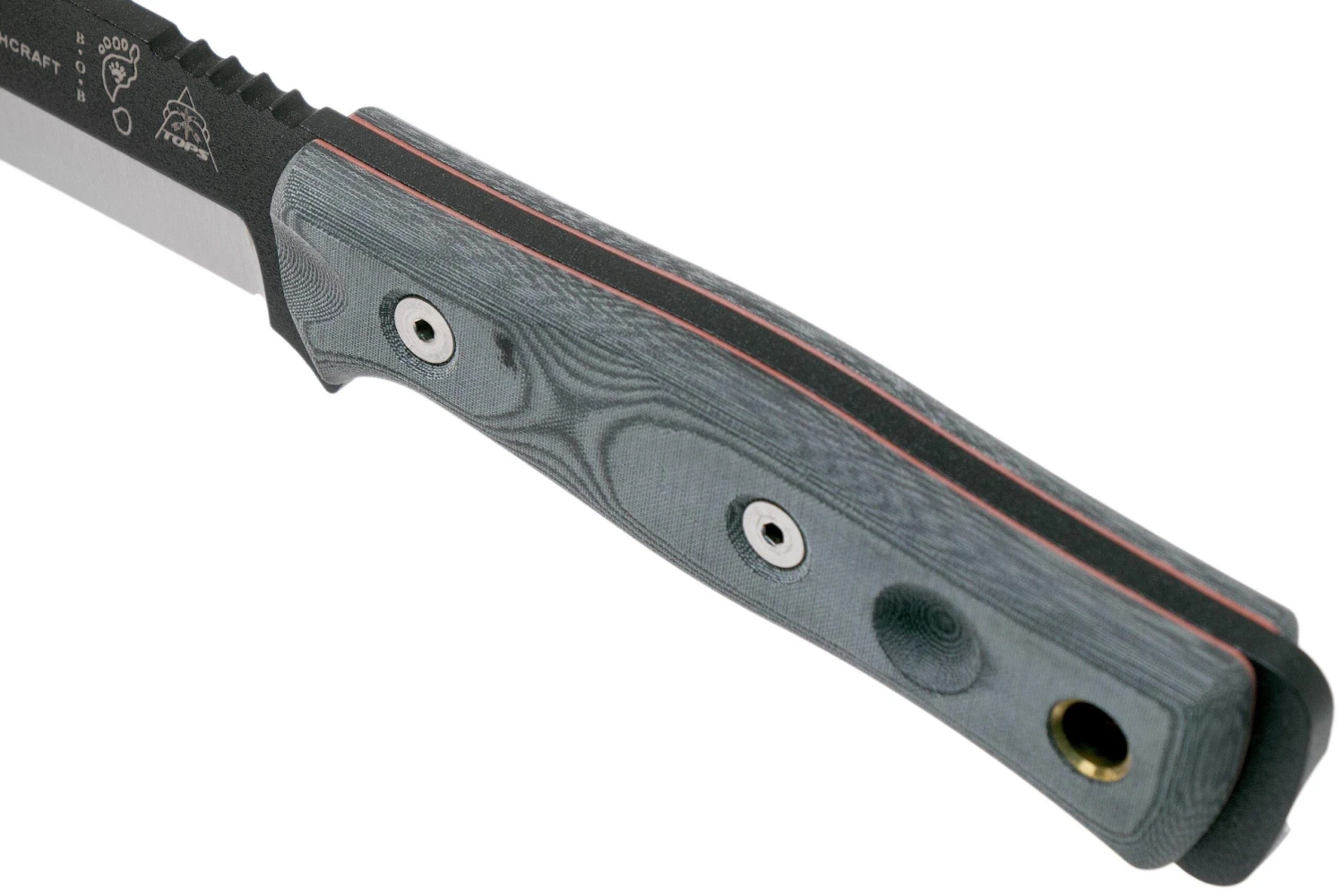 TOPS Knives B.O.B. Fieldcraft Black/Grey Micarta BROS-01 - Imagen 5