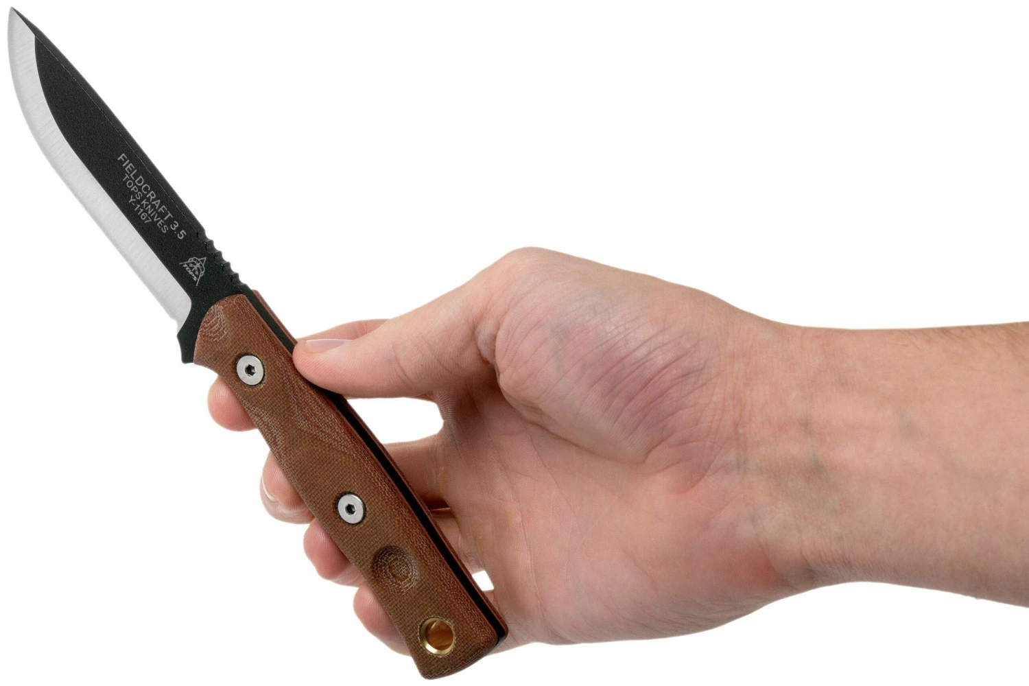 TOPS Knives TOPS Fieldcraft3.5 Mini BROS, Brown Micarta MBROS-01 Cuchillo Bushcraft - Imagen 6