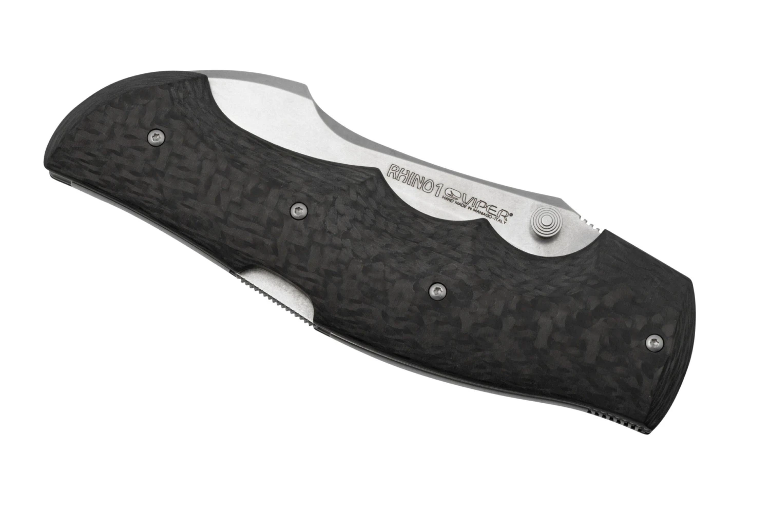 Viper Rhino 1, V5903FC, Stonewash Elmax, Carbonfiber Navaja, Diseño Fabrizio Silvestrelli - Imagen 6