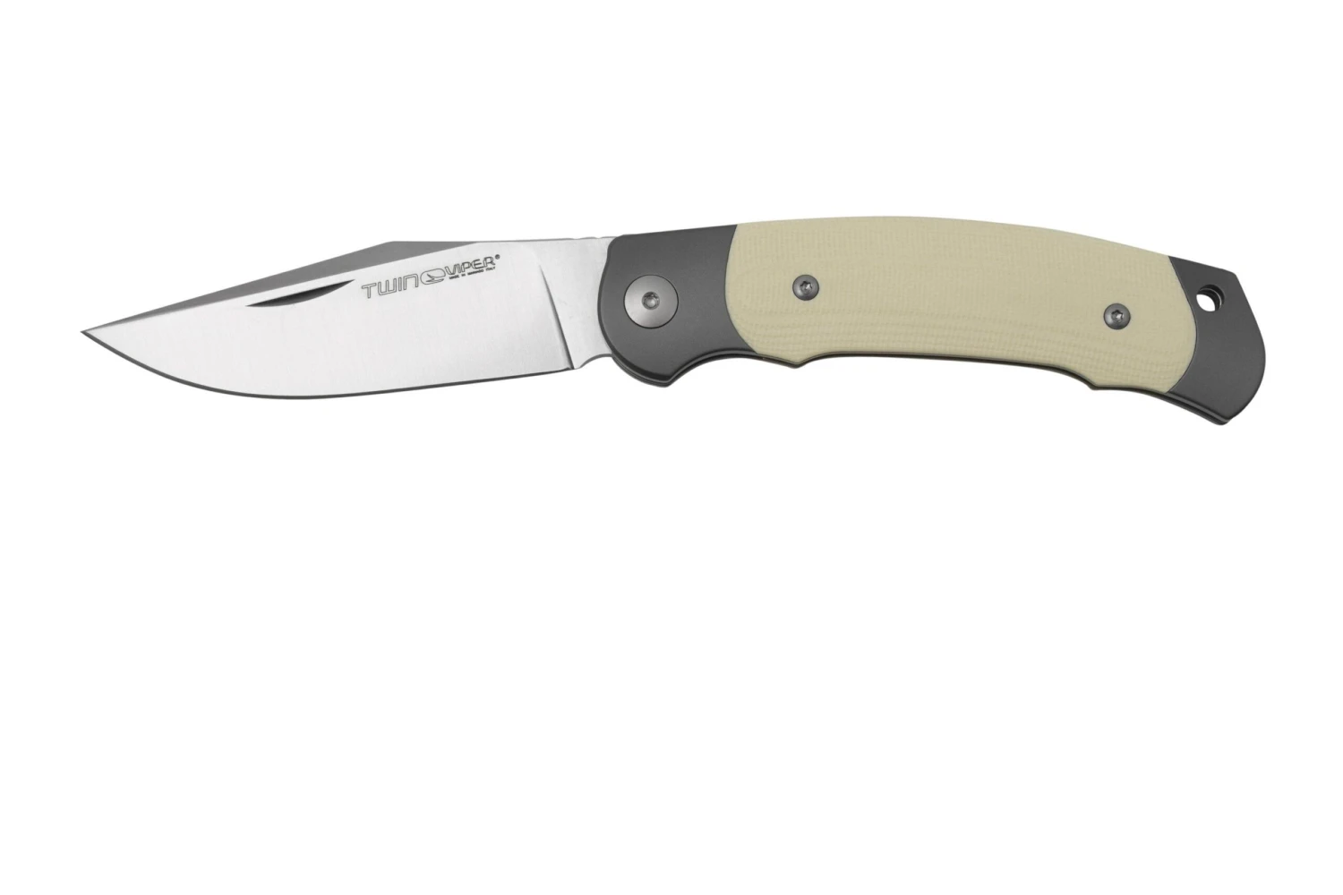 Viper Twin, V6002GI, Satin M390, Ivory G10 Navaja, Diseño Fabrizio Silvestrelli