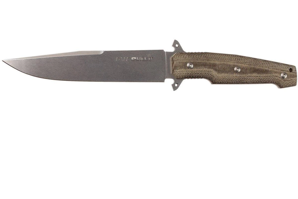 Viper Fate VT 4005 SWCV Stonewashed, Green Micarta, Cuchillo Fijo