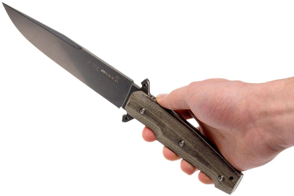 Viper Fate VT 4005 SWCV Stonewashed, Green Micarta, Cuchillo Fijo - Imagen 8