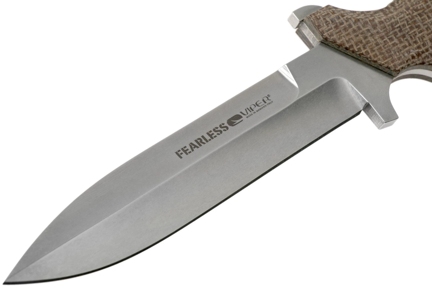 Viper Fearless VT4018CM Sleipner Stonewashed, Brown Canvas Micarta, Cuchillo Fijo, Rumici Design - Imagen 3
