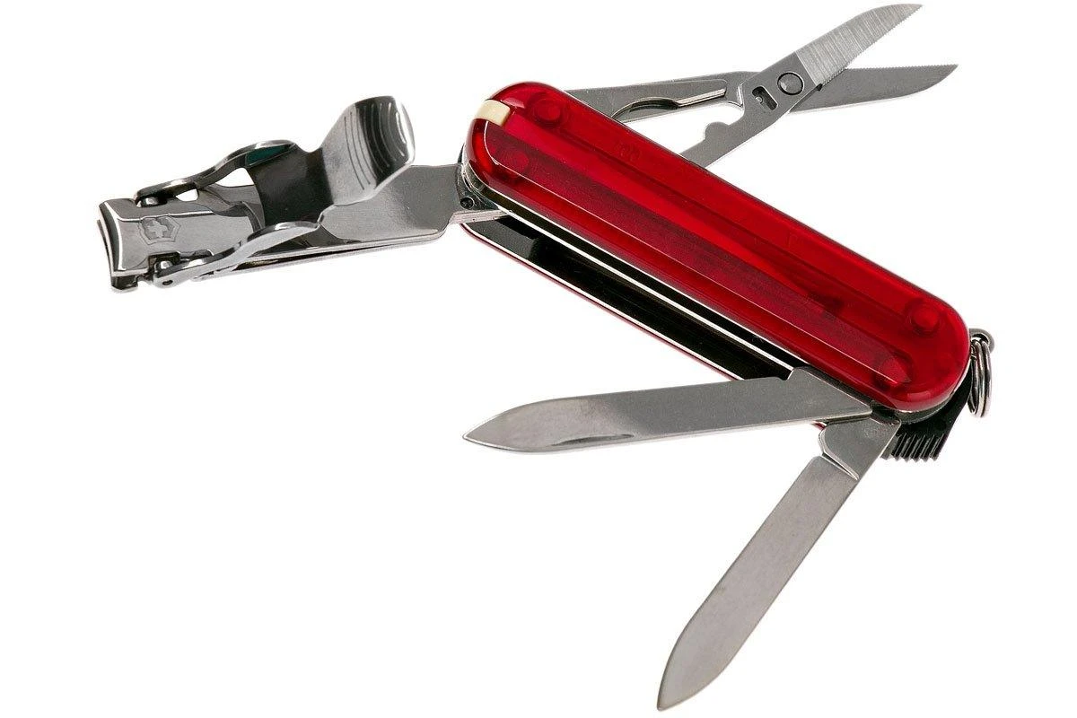 Victorinox Nail Clip 580 Rojo Transparente 0.6463 Navaja Suiza - Imagen 2
