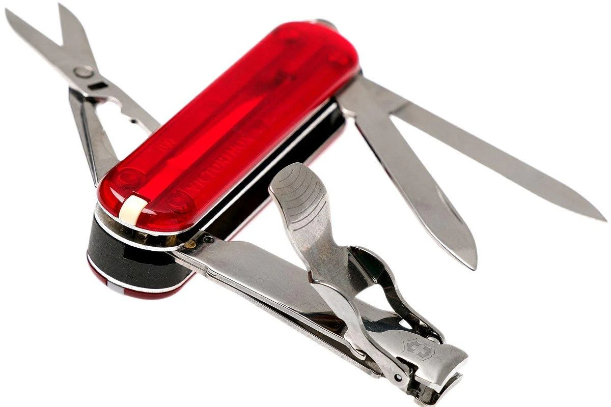 Victorinox Nail Clip 580 Rojo Transparente 0.6463 Navaja Suiza - Imagen 3