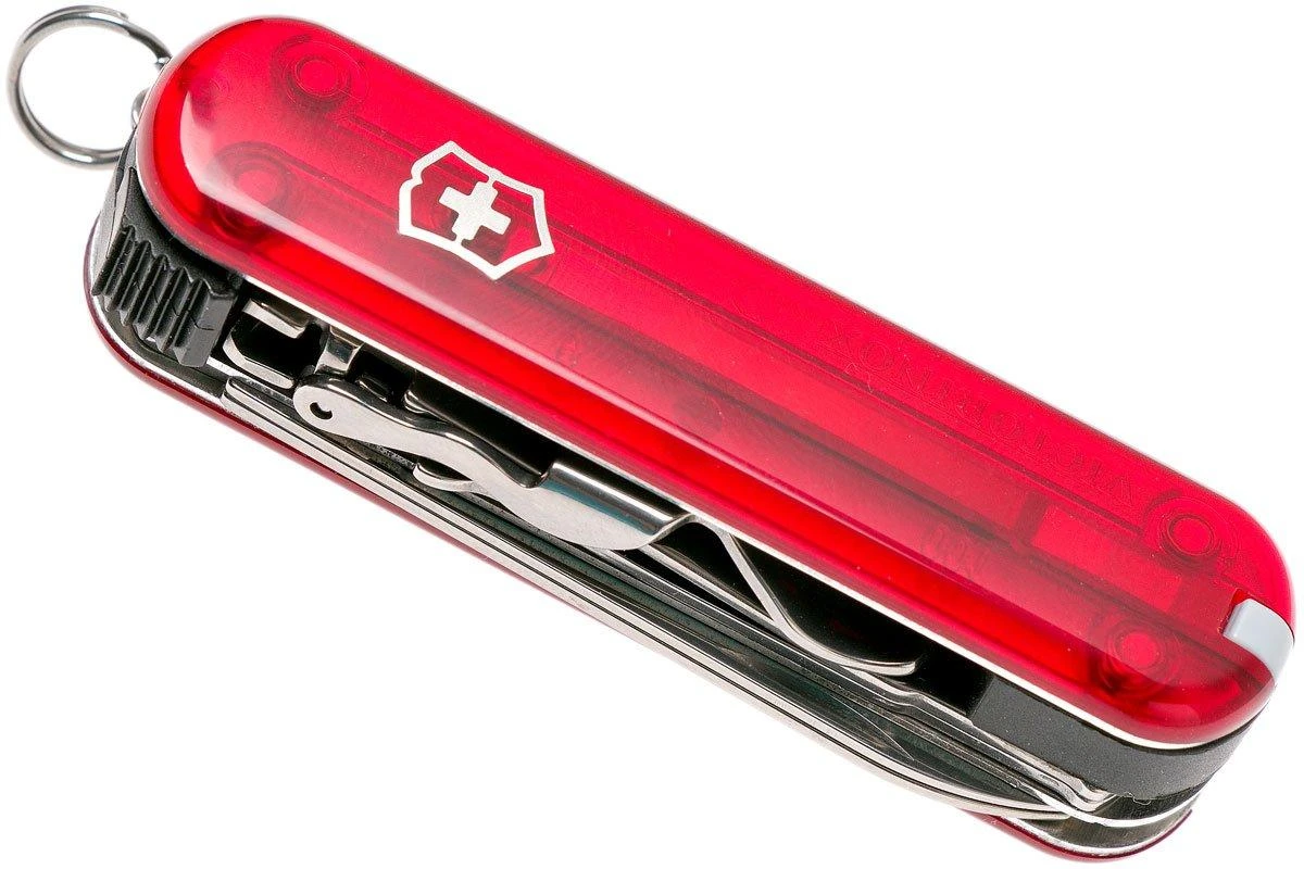 Victorinox Nail Clip 580 Rojo Transparente 0.6463 Navaja Suiza - Imagen 7