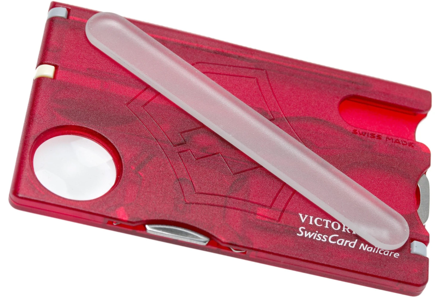 Victorinox SwissCard Nailcare Rojo Transparente 0.7240.T - Imagen 3
