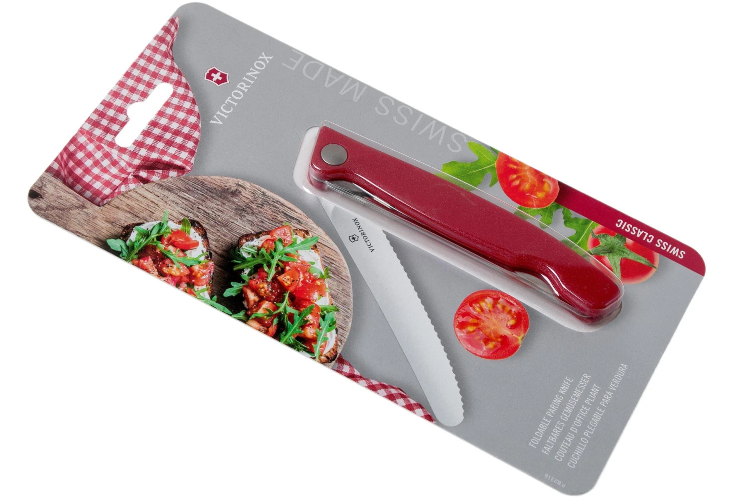 Victorinox SwissClassic 6.7831.FB Cuchillo Plegable Dentado Para Verduras, Rojo - Imagen 7