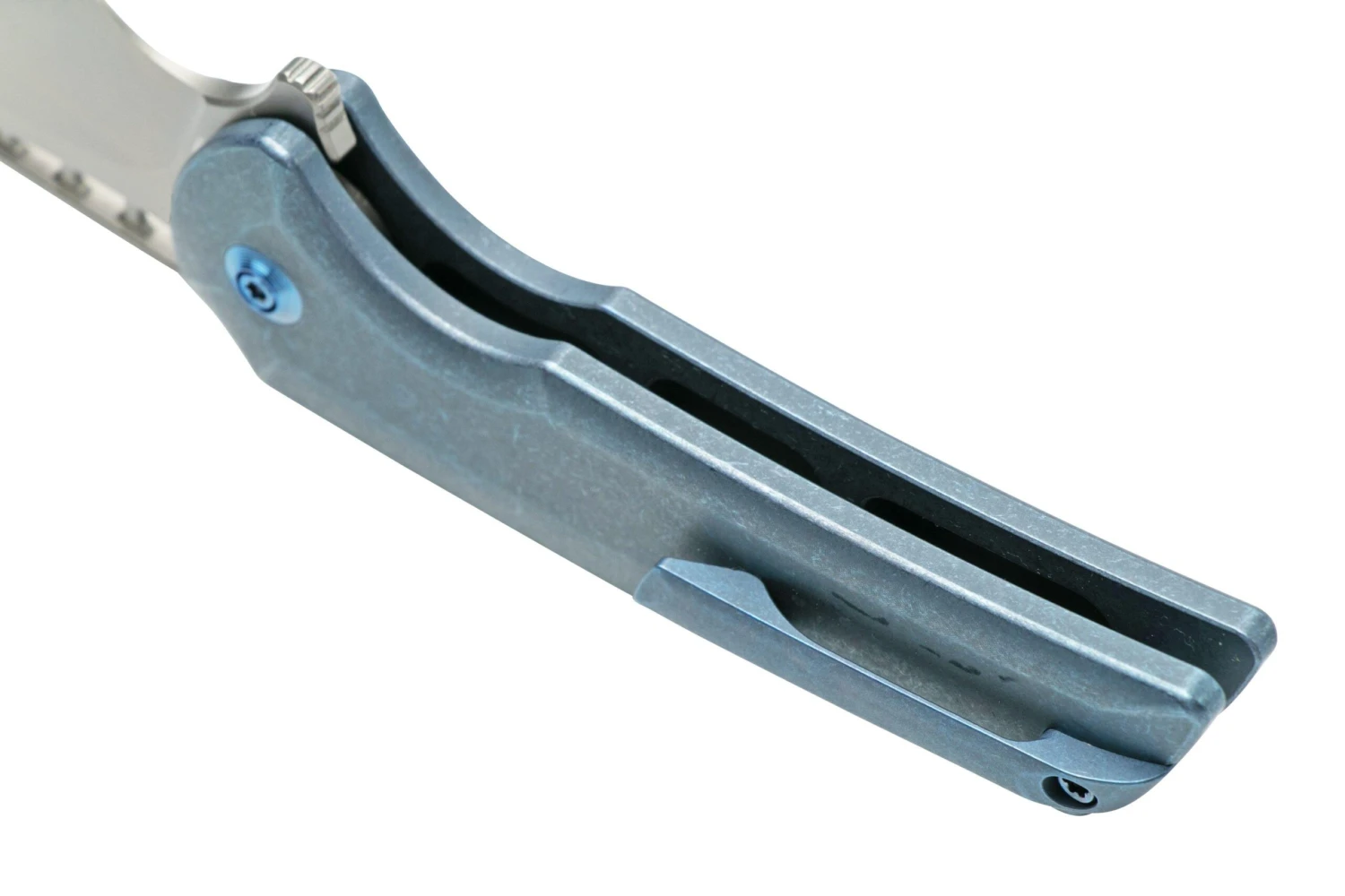 WE Knife Mini Malice WE054BL-3, Blue Titanium Navaja - Imagen 6