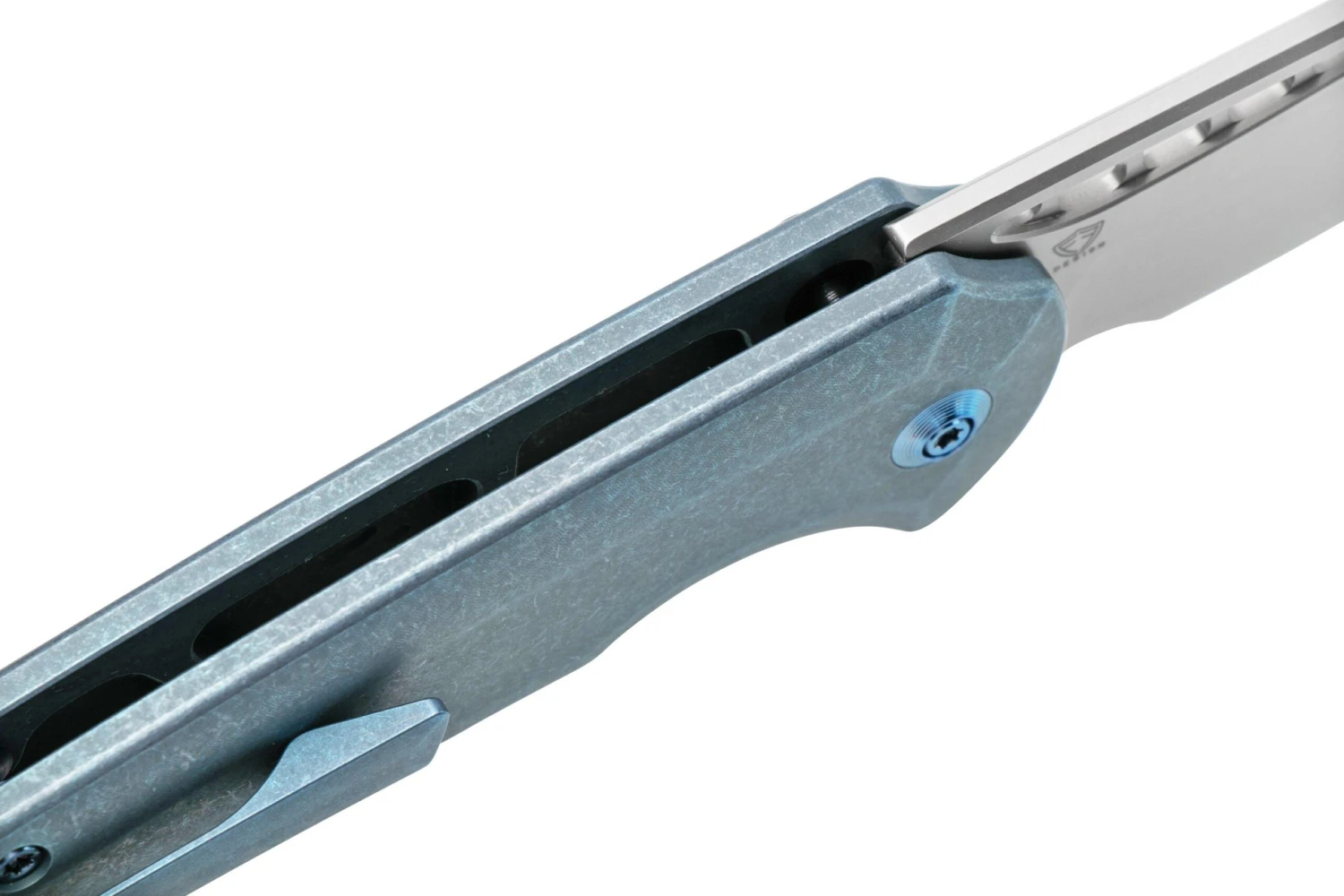 WE Knife Mini Malice WE054BL-3, Blue Titanium Navaja - Imagen 7