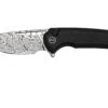 WE Knife Mini Malice WE054BL-DS1, Black Titanium, Damasteel Heimskringla Navaja