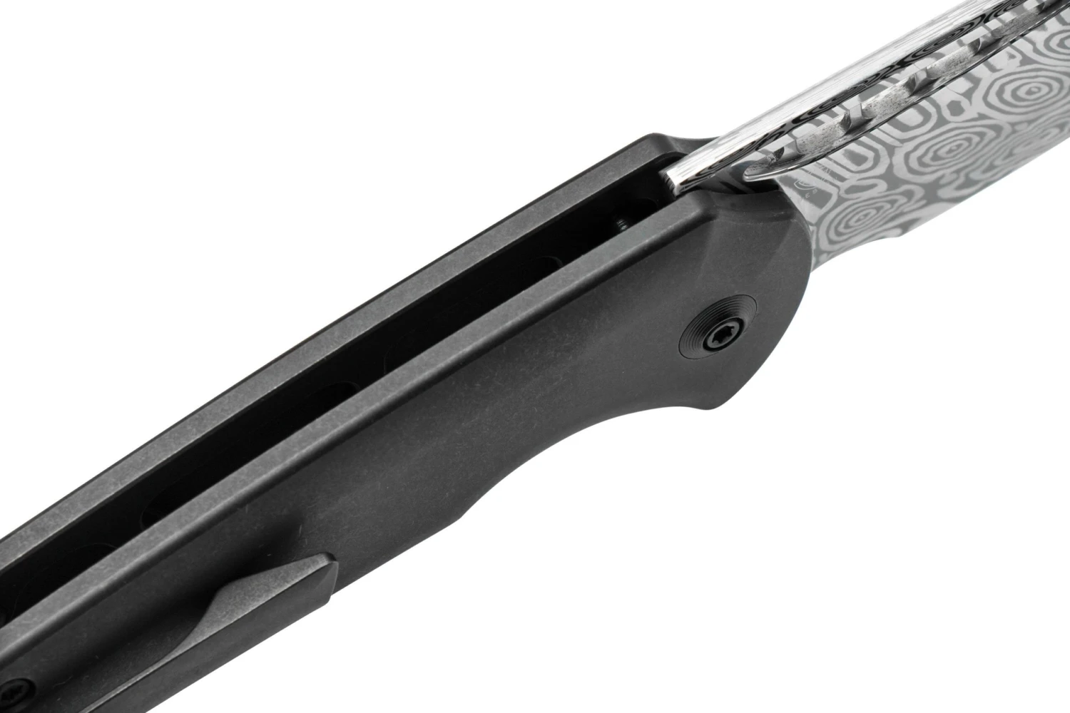 WE Knife Mini Malice WE054BL-DS1, Black Titanium, Damasteel Heimskringla Navaja - Imagen 6