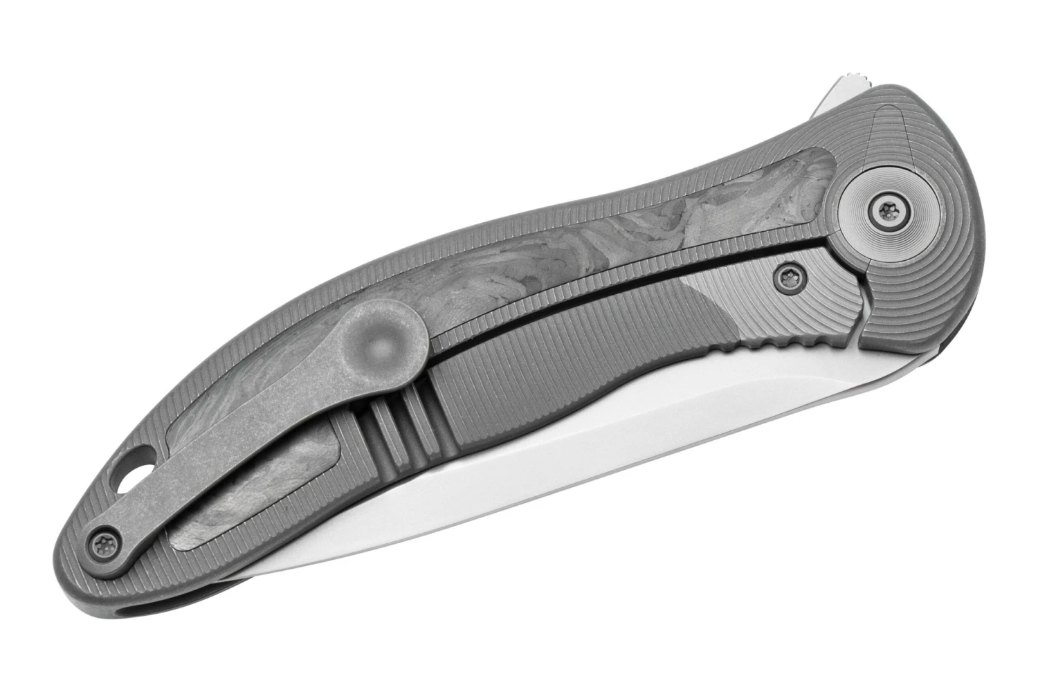 WE Knife Synergy2v2 WE18046CF-1, Gray Titanium & Carbonfiber Navaja - Imagen 5