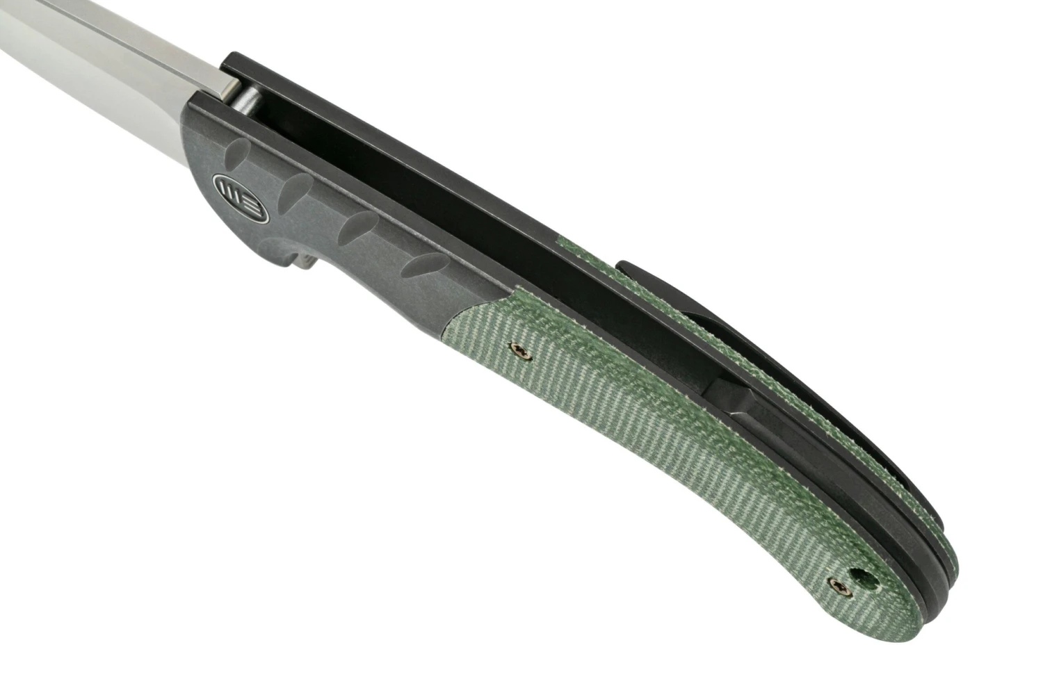 WE Knife Curvaceous WE20012-2 Black Titanium, Green Micarta Navaja, Eric Ochs Design - Imagen 7